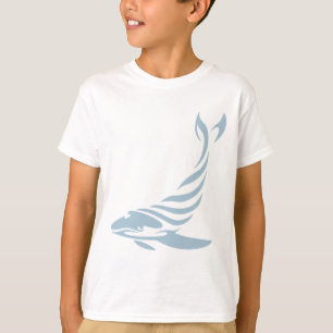 Camiseta Baleia de Humpback no estilo do desenho da abanada