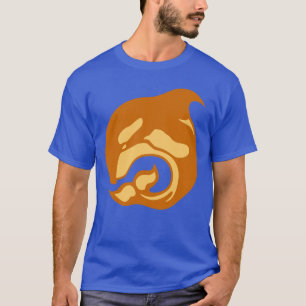 Camiseta baleia de laranja queimada