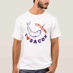Camiseta Baleia de Narwhal dos homens eu amo o t-shirt do