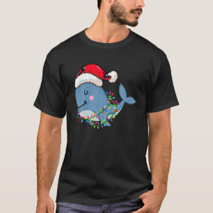 Camiseta Baleia de Natal Vestindo Xmas Hale Amor