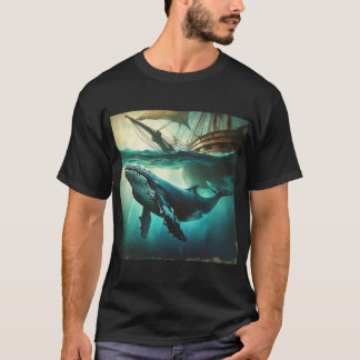 Camiseta Baleia de sonho místico.