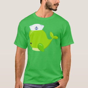 Camiseta Baleia de velejador de baleia-branca-bébé de balei