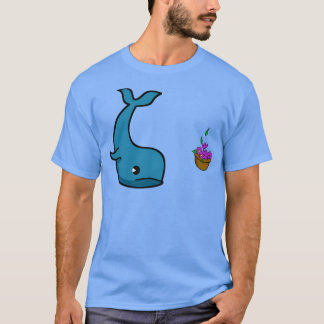 Camiseta Baleia e Bowl de Petunias