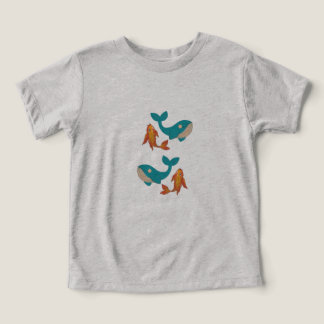 Camiseta-Baleia e Camiseta Infantil de Peixe Doura