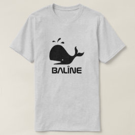 Camiseta Baleia e palavra curda para baleia, baleia, cinza