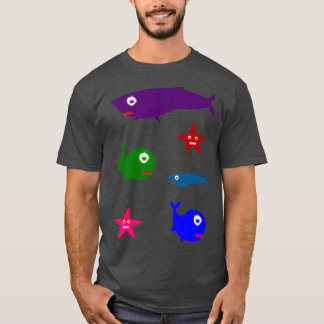 Camiseta Baleia e peixe-estrela
