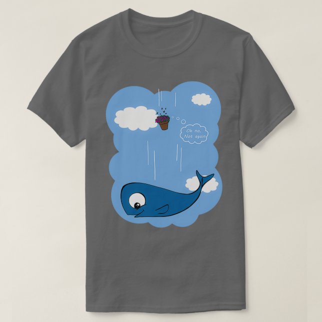 Camiseta Baleia e petúnias (Frente do Design)