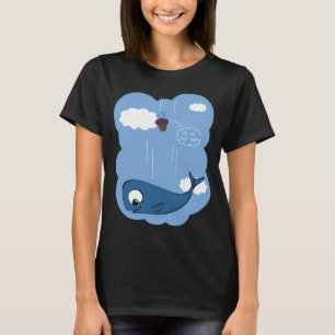 Camiseta Baleia e petúnias