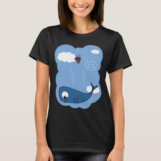 Camiseta Baleia e petúnias (Frente)