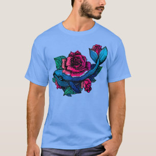 Camiseta Baleia e Rosas
