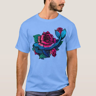 Camiseta Baleia e Rosas