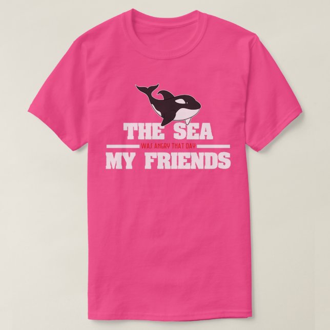 Camiseta Baleia Engraçada O Mar Estava Zangado Naquele Dia  (Frente do Design)