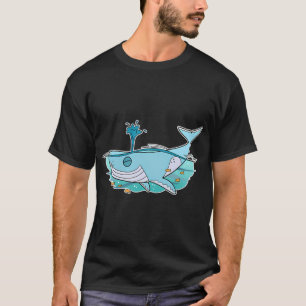 Camiseta Baleia Feliz Nadando
