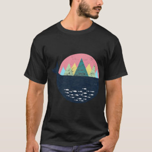 Camiseta Baleia, Fiorde, Noruega Presente Retro e Lembrança