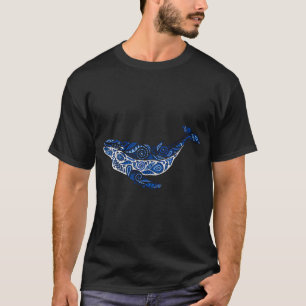 Camiseta Baleia-Geométrica Azul