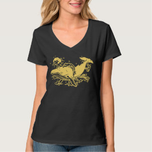 Camiseta Baleia-jubarte Marinha Oceano Natural Azul W