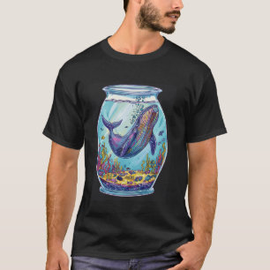 Camiseta Baleia na Vida Marinha do Aquário