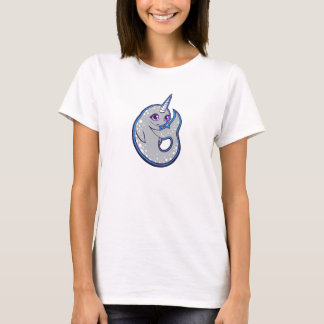 Camiseta Baleia Narrativa Com Design de Desenho De Tinta