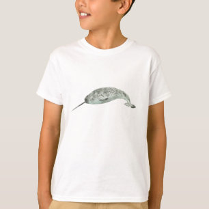 Camiseta Baleia narval aquarela