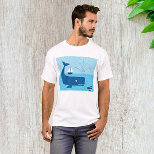 Camiseta Baleia Náutica e Velero Oceano Mar Azul