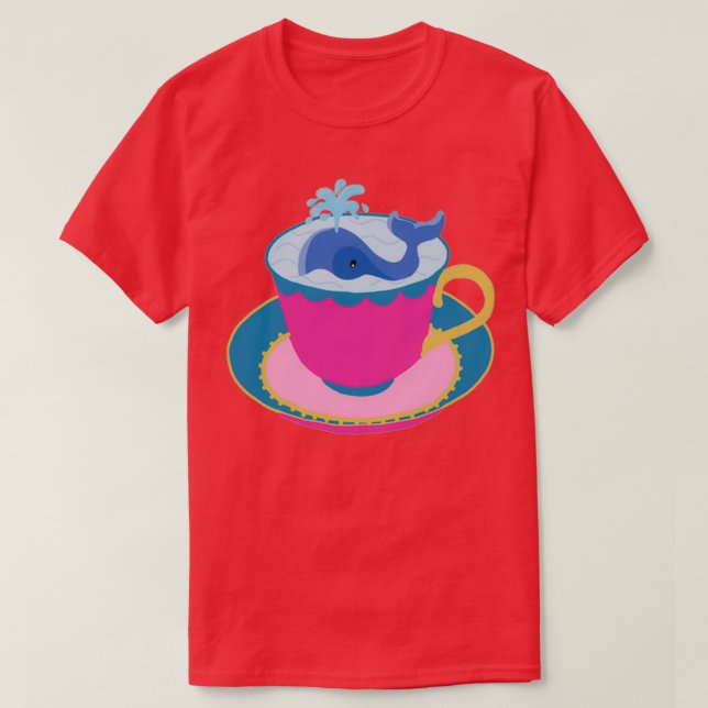 Camiseta Baleia num teacup (Frente do Design)