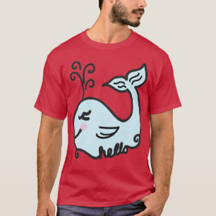 Camiseta Baleia Olá trocadilho 1
