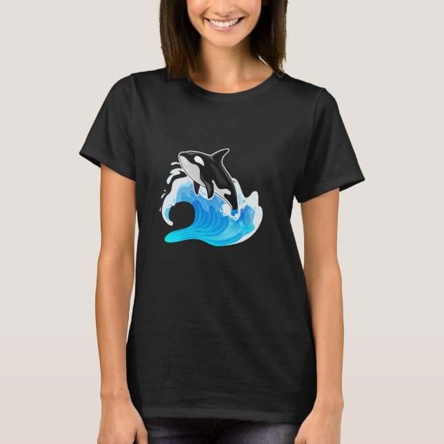 Camiseta Baleia Orca Mar Onda Oceano (Frente)