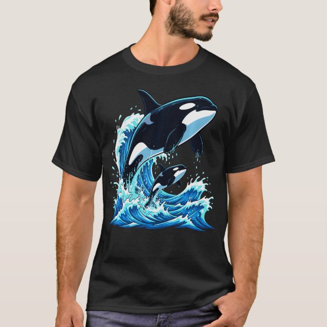 Camiseta Baleia Orca Oceano (Frente)