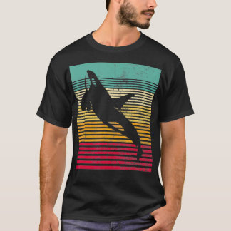 Camiseta Baleia Orca Retro Men Novelage Vintage Engraçado