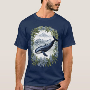 Camiseta Baleia Physeter macrocephalus Com Laurel-da-montan
