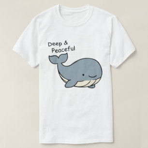 Camiseta Baleia Profunda e Pacífico Minimalista Motivação