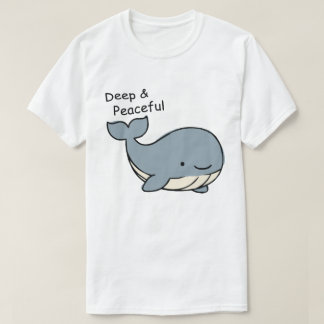 Camiseta Baleia Profunda e Pacífico Minimalista Motivação