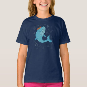 Camiseta Baleia Rei com Coroa Arte Popular Oceânica Capri