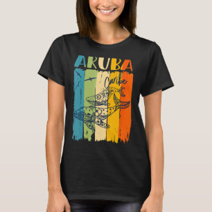 Camiseta Baleia Retro Aruba Caribe Correspondente Família A