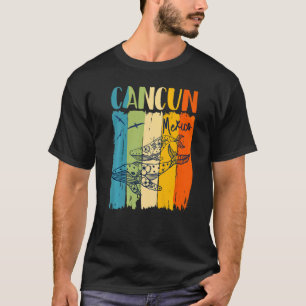 Camiseta Baleia Retro Cancun México Correspondência Amigos