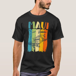 Camiseta Baleia Retro Maui Havaí Correspondendo Melhores Am