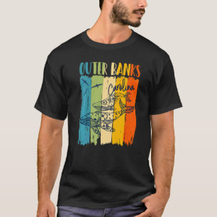 Camiseta Baleia Retro Outer Banks Correspondência Melhores