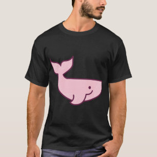 Camiseta baleia rosa desenho fofo
