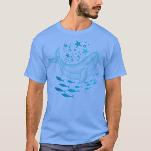 Camiseta Baleia Scuba mergulhando O Oceano adora mergulhado