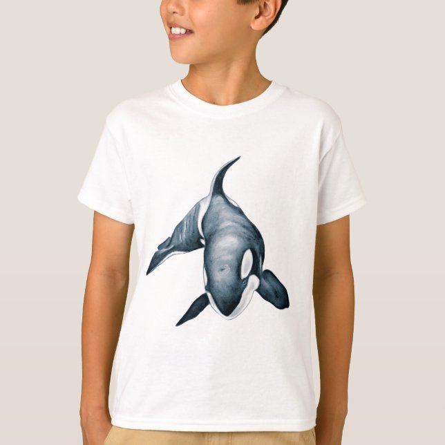 Camiseta Baleia solitária da orca (Frente)