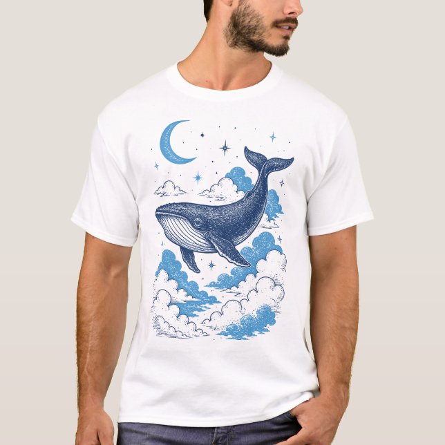Camiseta Baleia Sonhadora do Céu (Frente)