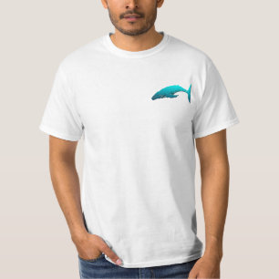 Camiseta Baleia traseira da corcunda - azul