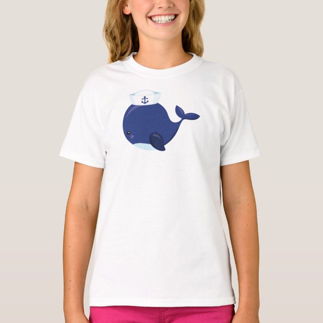 Camiseta Baleia-vela, baleia-pequena, baleia-cuta, baleia-a (Frente)