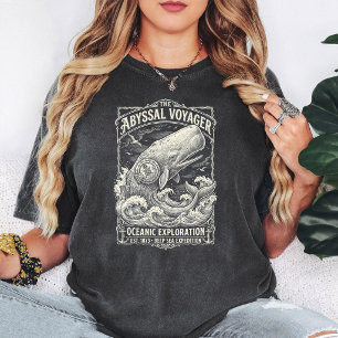Camiseta Baleia Viajante Abissal Exploração Oceânica