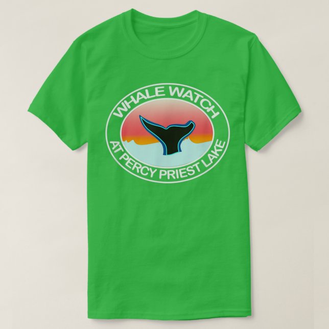 Camiseta BaleiaEngraçadaRelógioNaPercyPriestLagoTennesseeTa (Frente do Design)