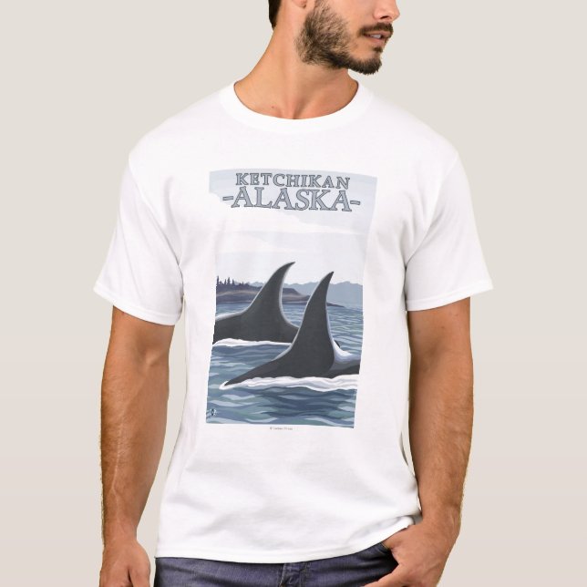Camiseta Baleias #1 da orca - Ketchikan, Alaska (Frente)