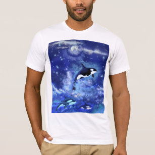 Camiseta Baleias Assassinas na Lua Cheia - Desenho de Arte