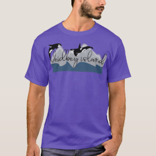 Camiseta Baleias e Água na Ilha de Whidbey