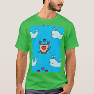 Camiseta Baleias e café