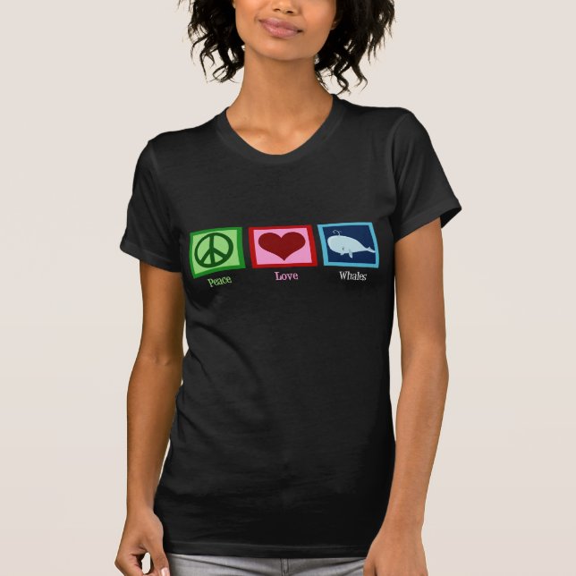 Camiseta Baleias Peace Love (Frente)